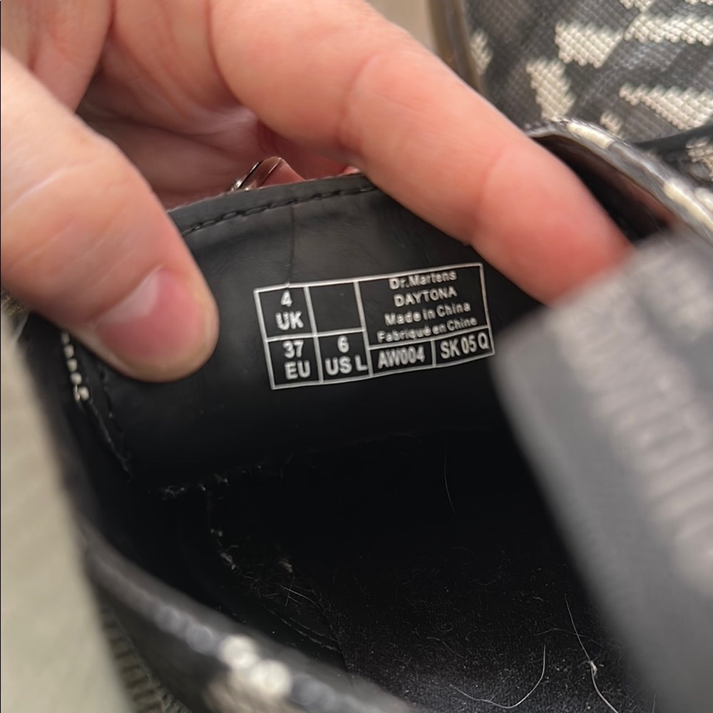Dr. Martens Black and White Boots with High-Cut Design - Picture 3 of 3